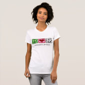 Peace Love Soccer Team Custom Futbol Player T-shirt (Voorkant volledig)
