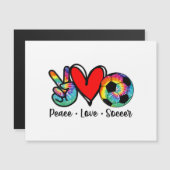 Peace Love Soccer Tie Dye Design Women Teen Girls (Voorkant / Achterkant)