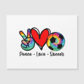Peace Love Soccer Tie Dye Design Women Teen Girls (Voorkant)