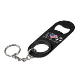Peace Love Soccer USA Mini Flessenopener (Voorkant Gekanteld)