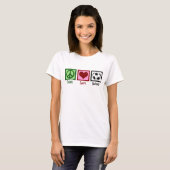 Peace Love Soccer Women's T-shirt (Voorkant volledig)