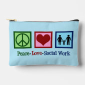 Peace Love Sociaal Werk Schattige Blauw Etui (Voorkant)