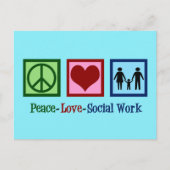 Peace Love Social Work Briefkaart (Voorkant)