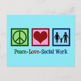 Peace Love Social Work Briefkaart