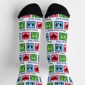 Peace Love Social Work Cute Social Worker Sokken (Top)