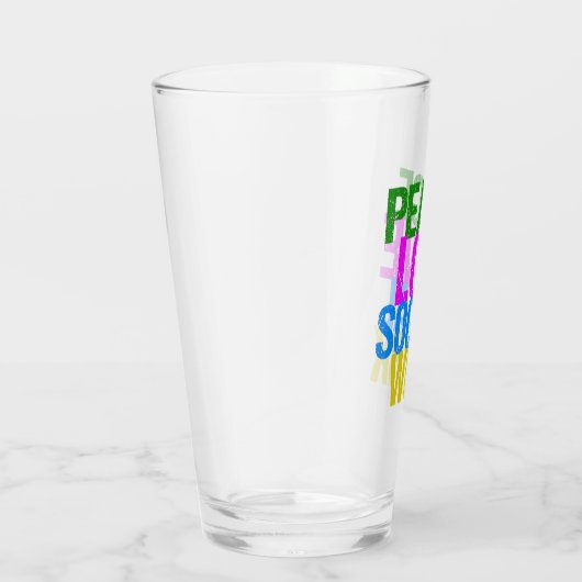 Peace Love Social Work Glas (Rechts)