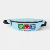 Peace Love Social Work Heuptasje (Voorkant)