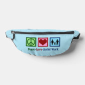 Peace Love Social Work Heuptasje (Liggend)