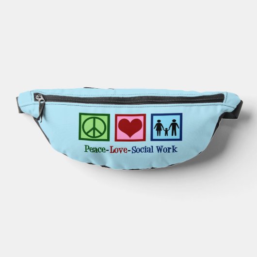 Peace Love Social Work Heuptasje (Liggend)