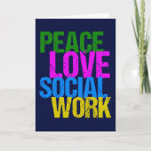 Peace Love Social Work Kaart (Voorkant)