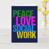 Peace Love Social Work Kaart (Gele Bloem)