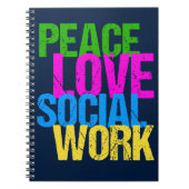 Peace Love Social Work Notitieboek (Voorkant)