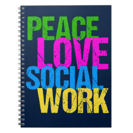 Peace Love Social Work Notitieboek
