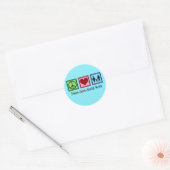 Peace Love Social Work Ronde Sticker (Envelop)