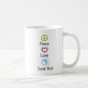 Peace Love Social Work Social Koffiemok
