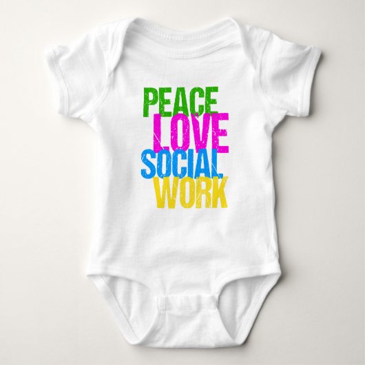 Peace Love Social Work T-shirt (Voorkant)