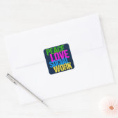 Peace Love Social Work Vierkante Sticker (Envelop)