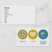 Peace Love Social Work Visitekaartje (Voorkant / Achterkant)
