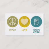Peace Love Social Work Visitekaartje (Achterkant)