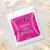 Peace Love Softbal Verjaardag Bedankzakje (Geknipt)