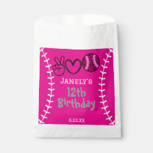 Peace Love Softbal Verjaardag