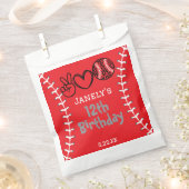 Peace Love Softbal Verjaardag Bedankzakje (Geknipt)