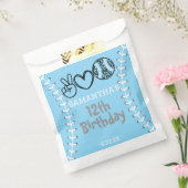 Peace Love Softbal Verjaardag Bedankzakje (Gezegeld)