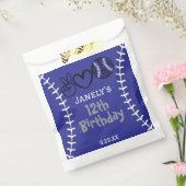 Peace Love Softbal Verjaardag Bedankzakje (Gezegeld)