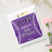 Peace Love Softbal Verjaardag Bedankzakje (Gezegeld)