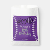 Peace Love Softbal Verjaardag Bedankzakje (Voorkant)