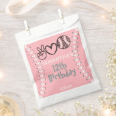 Peace Love Softbal Verjaardag Bedankzakje (Geknipt)