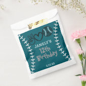 Peace Love Softbal Verjaardag Bedankzakje (Gezegeld)