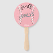 Peace Love Softbal Verjaardag Handwaaier (Voorkant)