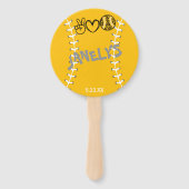 Peace Love Softbal Verjaardag Handwaaier (Voorkant)