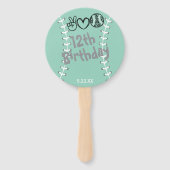 Peace Love Softbal Verjaardag Handwaaier (Achterkant)