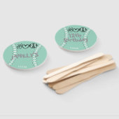 Peace Love Softbal Verjaardag Handwaaier (Niet-gemonteerd)