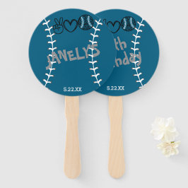 Peace Love Softbal Verjaardag Handwaaier