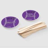 Peace Love Softbal Verjaardag Handwaaier (Niet-gemonteerd)