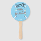 Peace Love Softbal Verjaardag Handwaaier (Achterkant)