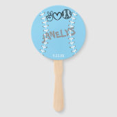 Peace Love Softbal Verjaardag Handwaaier (Voorkant)