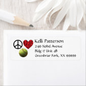 Peace Love Softball Etiket (Insitu)