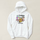 Peace Love Softball Gammy Life Ma Grandma Leopard Hoodie (Design voorkant)