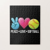 Peace Love Softball Legpuzzel (Verticaal)