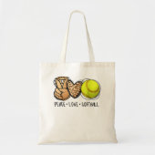 Peace Love Softball Ma Leopard Print Moederdag Tote Bag (Voorkant)