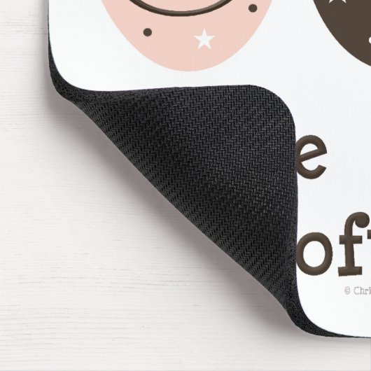 Peace Love Softball Mousepad Muismat (Hoek)