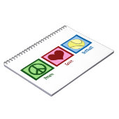 Peace Love Softball Notitieboek (Linkerzijde)