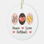 Peace Love Softball Ornament (Links)