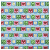 Peace Love Softball Stof (Swatch)