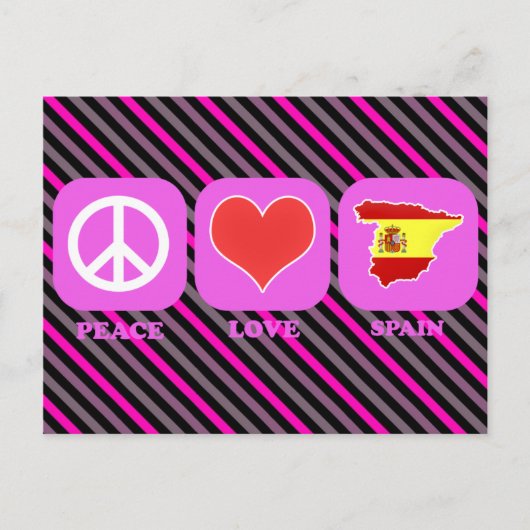 Peace Love Spain Briefkaart (Voorkant)