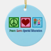Peace Love Special Education Teacher Keramisch Ornament (Voorkant)